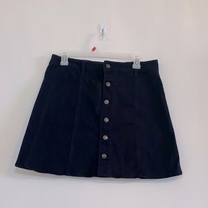 Black Jean Skirt